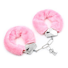 Carregar imagem no visualizador da galeria, Algemas de metal com pêlo - Rosa - Fur Love Cuffs
