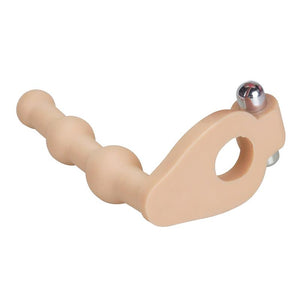 Strap-on para dupla penetração com anel vibratório - 14 cm - The Ultra Soft Double