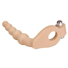 Carregar imagem no visualizador da galeria, Strap-on para dupla penetração com anel viibratório  - 16 cm - The Ultra Soft Double
