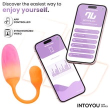 Carregar imagem no visualizador da galeria, Ovo vaginal vibratório com APP - Nexegg - Laranja e roxo - IntoYou
