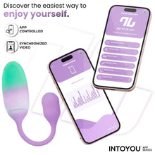 Carregar imagem no visualizador da galeria, Ovo vaginal vibratório com APP - Nexegg - Verde e roxo - IntoYou
