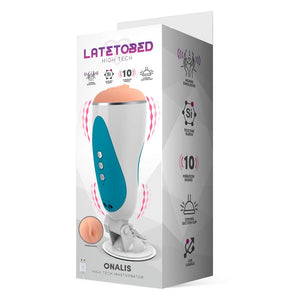   Masturbador masculino com vibração  - Recarregável  - Onalis - Latetobed 