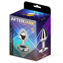 Carregar imagem no visualizador da galeria, Plug anal metálico com brilhante - Diamond white - S - AfterDark
