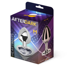 Carregar imagem no visualizador da galeria, Plug anal com brilhante coração - Heart white - Branco - M - AfterDark
