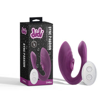 Carregar imagem no visualizador da galeria, Vibrador duplo para casal - com pulsação e comando - Recarregável -  Sync Passion
