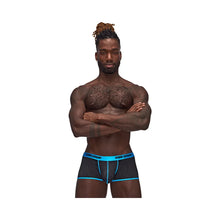 Carregar imagem no visualizador da galeria, Boxer preto e azul - Uplift mini short - Male Power
