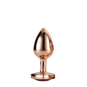 Plug anal metálico coração com brilhante - Dourado - S - Dream Toys