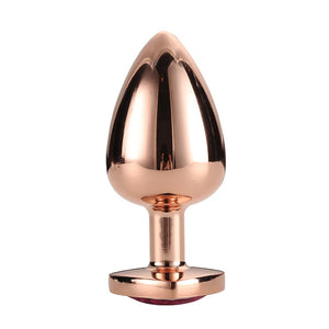 Plug anal metálico coração com brilhante - Dourado - L - Dream Toys