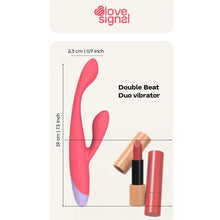 Carregar imagem no visualizador da galeria, Vibrador vaginal com estimulador de clitóris - Double beat – Love signal
