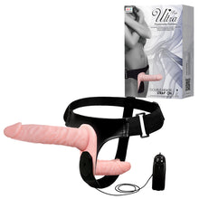 Carregar imagem no visualizador da galeria, Strap-on duplo com vibração - 18 cm - Ultra passionate harness - Baile
