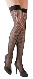Meia de Liga em Rede - Halterlose Strümpfe - Preto - Cottelli Collection