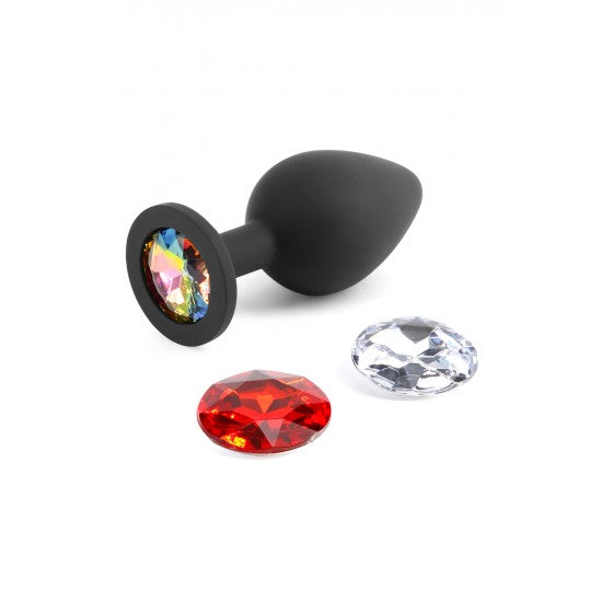 Plug anal com brilhantes coloridos - Glams Xchange