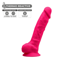 Carregar imagem no visualizador da galeria, Dildo Realístico termo-reativo - 20cm - Rosa - SilexD
