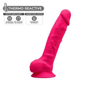 Dildo Realístico termo-reativo - 20cm - Rosa - SilexD