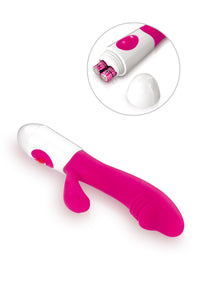 Vibrador Vaginal e Ponto G com Estimulador de Clitóris - Rosa - Elya - Yoba