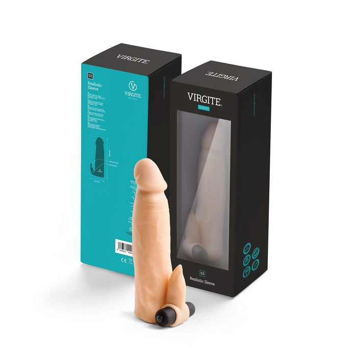 Manga Peniana Realística com Vibração - 16.2cm - S3 - Virgite