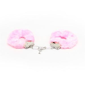 Algemas de metal com pêlo - Rosa - Fur Love Cuffs