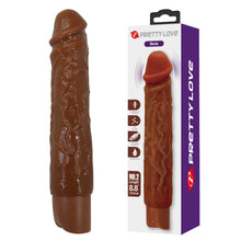 Carregar imagem no visualizador da galeria, Vibrador realístico castanho - 22.3cm - Osric - Pretty Love
