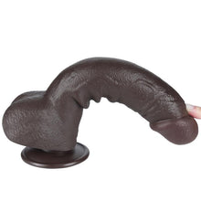 Carregar imagem no visualizador da galeria, Dildo deslizante com dupla camada 9.5” - Castanho - 24 cm - Sliding Skin - LoveToy
