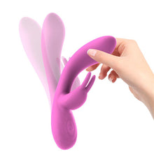 Carregar imagem no visualizador da galeria, Vibrador com Estimulador de Clitóris Totalmente Flexível - Mauve - Tarde Noche
