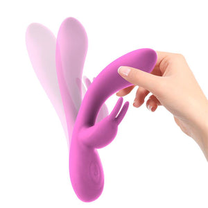 Vibrador com Estimulador de Clitóris Totalmente Flexível - Mauve - Tarde Noche