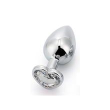 Carregar imagem no visualizador da galeria, Plug anal com brilhante de coração - Heart white - Branco - S - AfterDark
