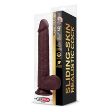 Carregar imagem no visualizador da galeria, Dildo deslizante com dupla camada 9” - Castanho - 22.5cm - Slidy Black - Intoyou
