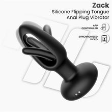 Carregar imagem no visualizador da galeria, Plug anal com vibração, movimento de língua e APP - Zack - Preto - Intoyou
