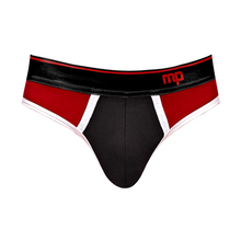 Carregar imagem no visualizador da galeria, Tanga preta e vermelha - Retro sport - Male Power
