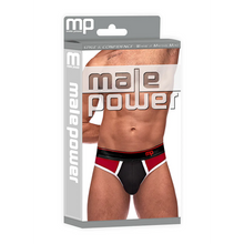 Carregar imagem no visualizador da galeria, Tanga preta e vermelha - Retro sport - Male Power

