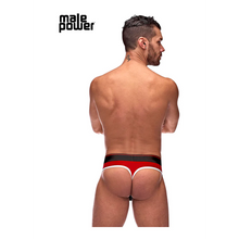 Carregar imagem no visualizador da galeria, Tanga preta e vermelha - Retro sport - Male Power
