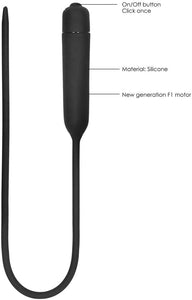 Plug dilatador de uretra - com vibração - Silicone vibrating bullet plug - Ouch!