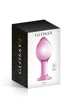Carregar imagem no visualizador da galeria, Plug anal em vidro - 11 cm - No.32 - Rosa - Glossy
