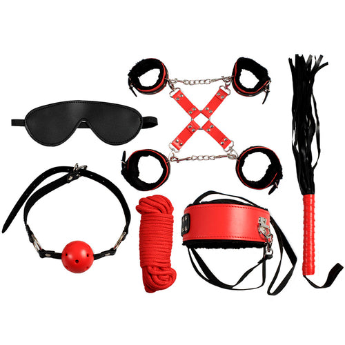 Kit BDSM com 8 acessórios - Secret Bondage Red&Black Collection - Secret Play