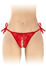 Carregar imagem no visualizador da galeria, Tanga em renda vermelha - Stella - Fashion Secret

