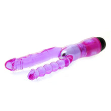 Carregar imagem no visualizador da galeria, Vibrador duplo com vibração - Vaginal e Anal - 12 cm e 11.5 cm - Double Penetrating Vibradot - Xcel
