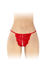 Carregar imagem no visualizador da galeria, Tanga em renda vermelha - Cindy - Fashion Secret

