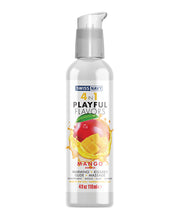 Carregar imagem no visualizador da galeria, 4 em 1 Lubrificante, Gel de Massagem, aroma a Manga e Efeito de aquecimento - 118ml- Swiss Navy
