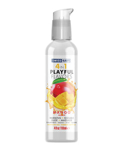 4 em 1 Lubrificante, Gel de Massagem, aroma a Manga e Efeito de aquecimento - 118ml- Swiss Navy