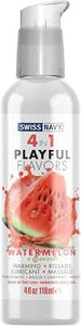 4 em 1 Lubrificante, Gel de Massagem, aroma a Melancia e Efeito de aquecimento - 118ml- Swiss Navy