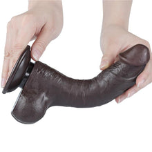 Carregar imagem no visualizador da galeria, Dildo deslizante com dupla camada 8” - Castanho - 20 cm - Sliding Skin - LoveToy
