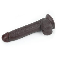 Carregar imagem no visualizador da galeria, Dildo deslizante com dupla camada 9” - Castanho - 23.5 cm - Sliding Skin - LoveToy
