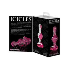 Carregar imagem no visualizador da galeria, Plug anal em vidro - Coração - 9.9cm - Rosa - N0. 79 - Icicles
