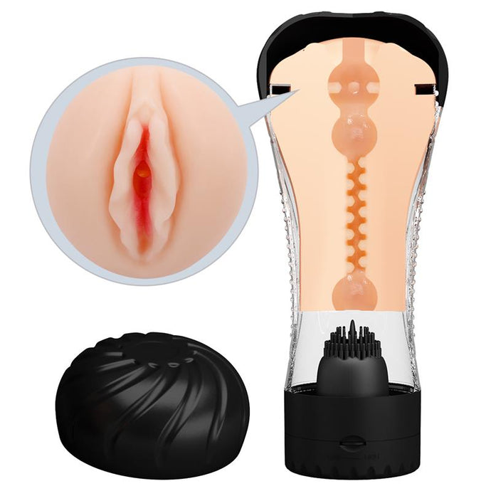 Masturbador masculino com vibração - Vagina - Naomi - Pretty Love