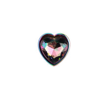 Carregar imagem no visualizador da galeria, Plug anal com brilhante coração - Iridescente - Rainbow heart- S - Chisa
