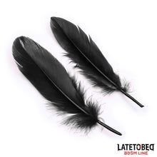 Carregar imagem no visualizador da galeria, Kit BDSM com 3 peças em preto - Feather bondage 3pcs set - Latetobed
