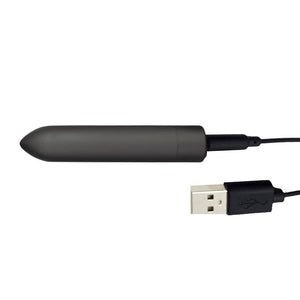 Bala vibratória - Recarregável - 8.8 cm - Preto - Shady- Tardenoche