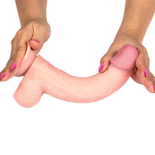 Carregar imagem no visualizador da galeria, Dildo deslizante com dupla camada 9” - Bege - 22.8 cm - Slidy flesh - Intoyou
