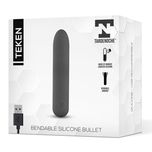 Bala vibratória - Recarregável - 9cm - Preto - Teken - Tardenoche