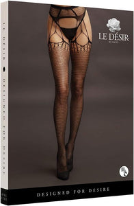 Collants com efeito cinto de ligas - DES041BLKOS - Le Désir 